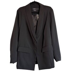 Torrid Soho Studio Refined Crepe Blazer Black Size 2X 18-20 Stretch Structure